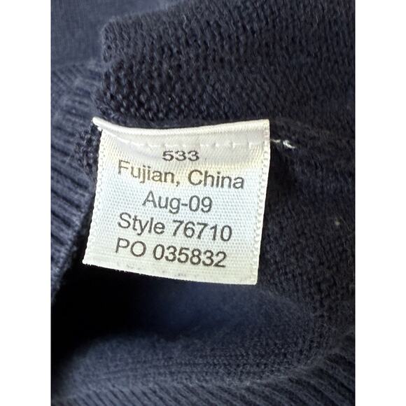 Lilly Pulitzer Blue Cotton Button Front Cardigan Sweater Women's S Palm Tree - Picture 6 of 10